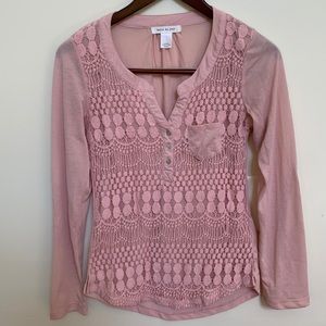 Belle du jour blush pink top